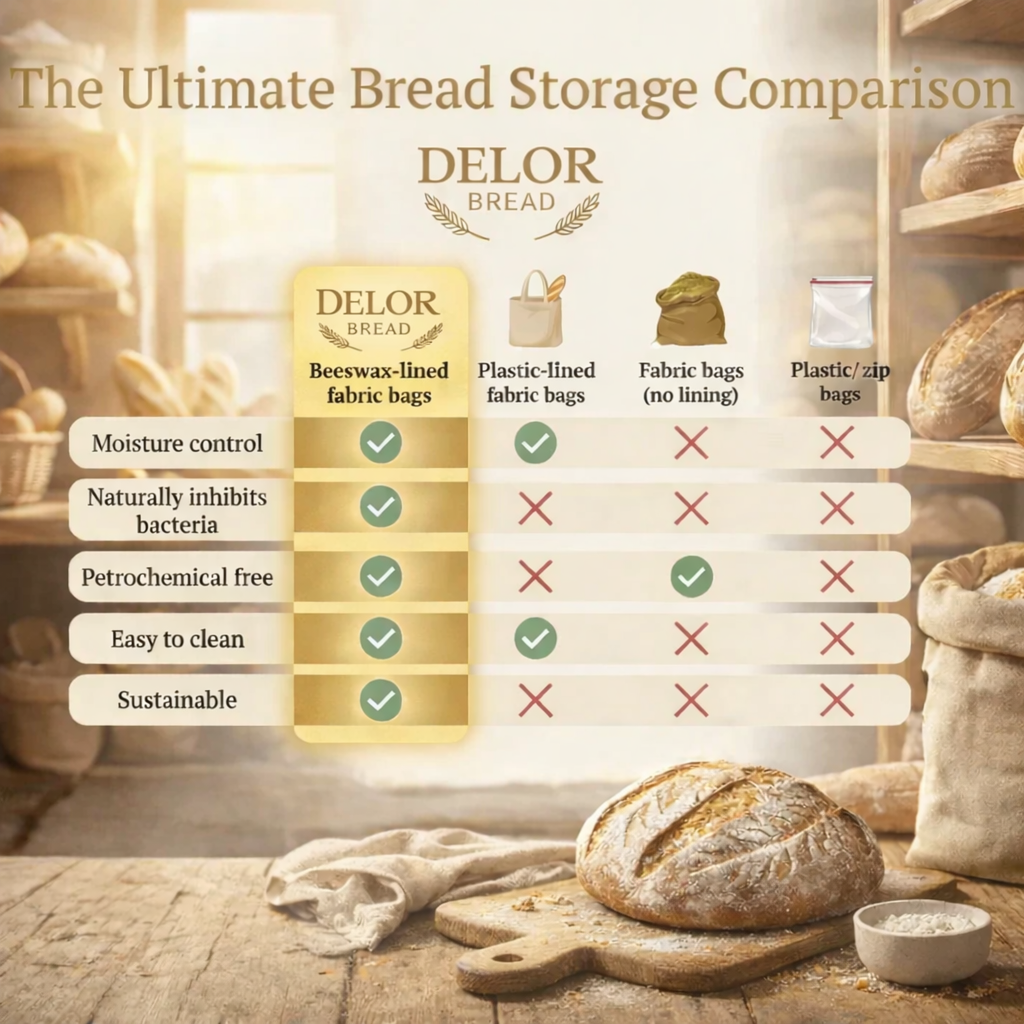 Premium 100% Cotton-Beeswax Bread Bags