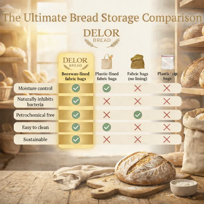 Premium 100% Cotton-Beeswax Bread Bags