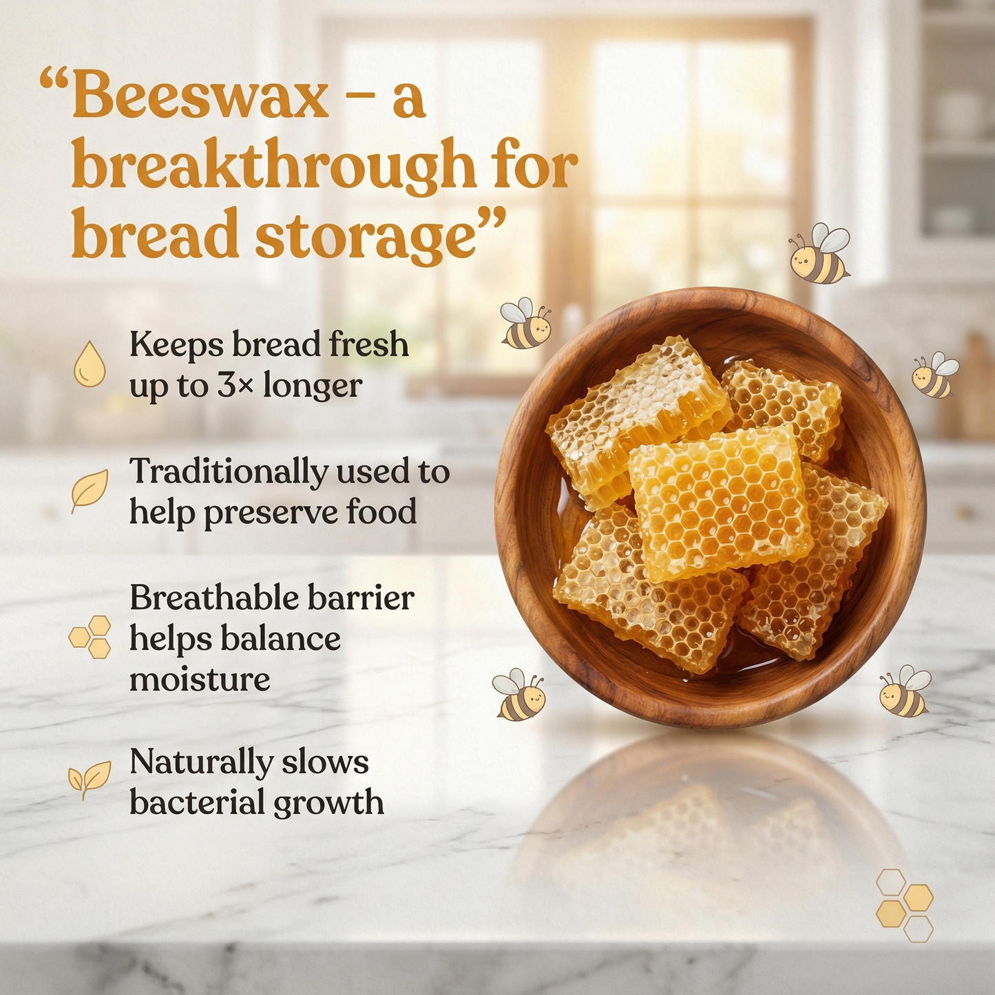 Premium 100% Cotton-Beeswax Bread Bags