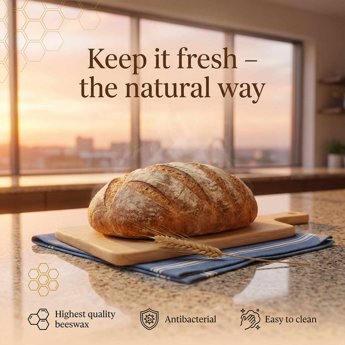 Premium 100% Cotton-Beeswax Bread Bags